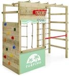 Wickey Kletterger&uuml;st Outdoor Spielturm Smart Action mit pastellgr&uuml;ner Plane,