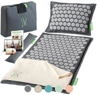 BACKLAXX&reg; Akupressurmatte mit Kissen, Tuch und Tasche | Akupunktur-Matte mit