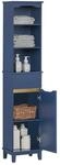SoBuy Badezimmerschrank Hochschrank Badschrank Schmal mit 3 offenen Regalen,...