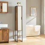 [en.casa] Hochschrank Namsskogan Badezimmerschrank schmaler Badschrank