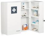 Relaxdays Medizinschrank Stahl, HBT: 53 x 53 x 21,5 cm, wei&szlig;