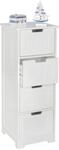 Wohnling Design Badschrank Landhaus-Stil MDF-Holz 30 x 83 x 30 cm wei&szlig;,