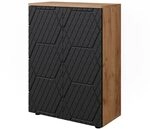 Vicco Midischrank Irma, Anthrazit mit Wabenstruktur, 60 x 81 cm | zur...