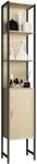 VCM Badm&ouml;bel Hochschrank 33x30x185 cm 5 F&auml;cher Badezimmerschrank | Viel...