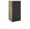 36-566-DR Seitenschrank VISTA Badschrank Kommode in Viking Oak / Schwarz ca. 34...