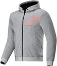 Alpinestars Chrome V2 Sport Motorrad Zip Hoodie, grau/rot, L