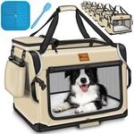 TRESKO&reg; Hundebox faltbar inkl. Leckmatte, Spatel & Reflektoren L 70x52x52cm 