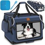 TRESKO&reg; Hundebox faltbar inkl. Leckmatte, Spatel & Reflektoren L 70x52x52cm 