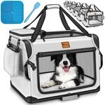 TRESKO&reg; Hundebox faltbar inkl. Leckmatte, Spatel & Reflektoren L 70x52x52cm 