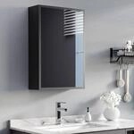 kleankin Spiegelschrank Bad, Badezimmerschrank mit Spiegelt&uuml;r, Badschrank mit 3