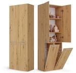 CDF Badezimmerschrank Bad Schrank Mit W&auml;schekorb Eiche Artisan Badschrank