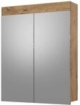 Vicco Badspiegelschrank Luna, Eiche Wotan, 60 x 77 cm, zur Wandmontage,...