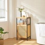 [en.casa] Badezimmerschrank Tervola Toilettenschrank schmaler Badschrank mit...