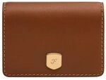 Fossil Lennox Leder oder Polyester Geldb&ouml;rse f&uuml;r Damen Apfelbraun