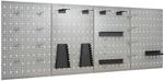 vidaXL 4X Werkzeugwand f&uuml;r 160cm Lange Werkb&auml;nke Werkstatt Lochblech Lochwand