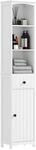 HOMCOM Badezimmerschrank Hochschrank Badschrank Badregal Bad Schrank Badm&ouml;bel,...