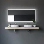 Talos Moon Badspiegel mit Beleuchtung 160x70 cm Badezimmerspiegel mit LED Beleuchtung