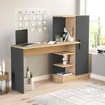 [en.casa] Schreibtisch mit Schrank Varhalo B&uuml;rotisch mit Stauraum 120 x 153 x...