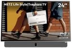 METZ Blue Tragbarer Fernseher 24 Zoll (60 cm) Google TV FHD mit Akku, 12V