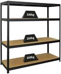 PROREGAL Schwerlastregal Giant Elephant Schwarz 160x150x60cm Fachlast 200kg