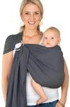 Hoppediz Ring-Sling Babytragetuch ULTRALEICHT ab Geburt, Tragetuch mit Ringen,