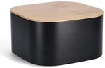 Zeller 25381 Brotkasten m. Bambusdeckel, Metall, schwarz, ca. 26,5 x 26,5 x...