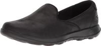 Skechers Women's GO WALK LITE - QUEENLY Closed Toe Ballet Flats, Black (Black