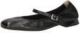 CAPRICE Damen Ballerinas aus Leder mit Riemen, Schwarz (Black Deer), 38 EU