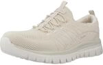Skechers Damen, Off White Knit Duraleather, 38 EU