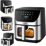 Hei&szlig;luftfritteuse | 8 Liter | Heissluftfritteuse | 4 in 1 Mini Backofen |...