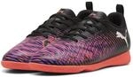 Puma Future 8 Play IT JR, Unisex Fussballschuh, Puma Black-Puma White-Glowing RED,