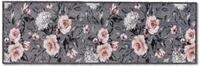 Astra Flauschige Sauberlaufmatte weich - Pure & Soft - Blumen grau-rosa 50 x...