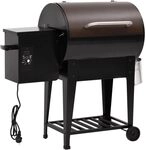 vidaXL Pelletgrill mit Ablage, Pelletsmoker mit Altöl Behälter, Holzpelletgrill mit vidaXL Pelletgrill mit Ablage, Pelletsmoker mit Altöl Behälter, Holzpelletgrill mit