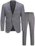 JACK & JONES Herren jprfranco Suite noos Anzug, Light Grey Melange, 48 EU
