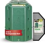 NEUDORFF Thermokomposter mit Bodengitter DuoTherm 530 L Schnellkomposter rattensicher
