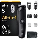 Braun All-in-One Trimmer-Set 5, 9-in-1 Multigroom, Barttrimmer, Haarschneidemaschine