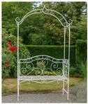 HTI living Romantische Gartenbank mit Rosenbogen aus Metall Celia Rankhilfe...