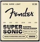 Fender Super 250 E-Gitarre Saiten, Nickel, Extra Super Light .008-.038, 6x 