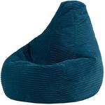 Icon Dalton Sitzsack Kinder, Blaugr&uuml;n, Flauschiger Cord Stoff, Sitzsack Cord mit