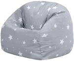 Icon Sterne Sitzsack Kinder, Grau, Gewebter-Stoff, Sitzsack mit F&uuml;llung, Bequemer