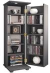 VCM Holz CD DVD Stand Regal | platzsparender CD Schrank mit abschlie&szlig;barer...