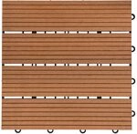 Home Deluxe - WPC Klickfliese BAVARO - Hellbraun - 6 m&sup2; - 11 Fliesen &aacute; 30 x 30 cm I