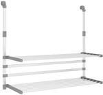 vidaXL W&auml;schetrockner f&uuml;r Balkon 89x25x(60-95) cm Aluminium