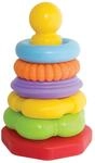 Simba 104018158 - ABC Ringpyramide, Steckspiel, 6 Teile, 20cm, 5 Ringformen,