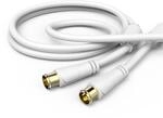 Hama Racc-Kabel SAT, F-Stecker Quick- f. F-Stecker Quick, vergoldet, 1,5 m, 100 dB