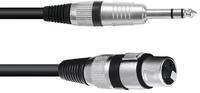 OMNITRONIC Adapterkabel XLR(F)/Klinke stereo 0,9m sw