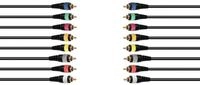 OMNITRONIC Snake-Kabel 8xCinch/8xCinch 15m | Hochwertiges Multiadriges Kabel