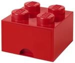 Room Copenhagen Schublade 4 Noppen, 1 Fach, stapelbare Box, 4,7 l 40051730 Rot 25 x