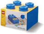 Room Copenhagen L4005B.00 40051731 Storage Brick 4 mit Schubladen, Blau, 25 x 25,2