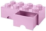 LEGO Brick Schublade 8 Kn&ouml;pfe, 2 Schubladen, stapelbar Aufbewahrungsbox, 9,4 l,